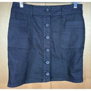 Prana button front kara mini denim skirt size 4